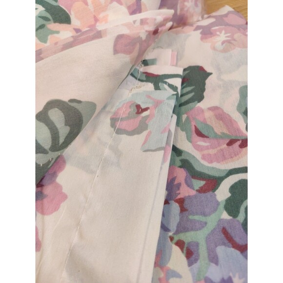 Vtg Dan River Floral Two Pair Rod Pocket Drapes 1 NOS 1 Open 84x84" - Picture 4 of 7